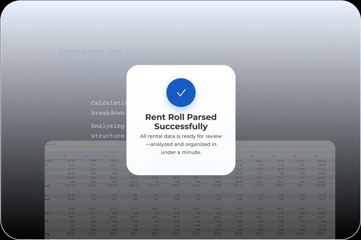 Ingest rent rolls before the acquisition meeting