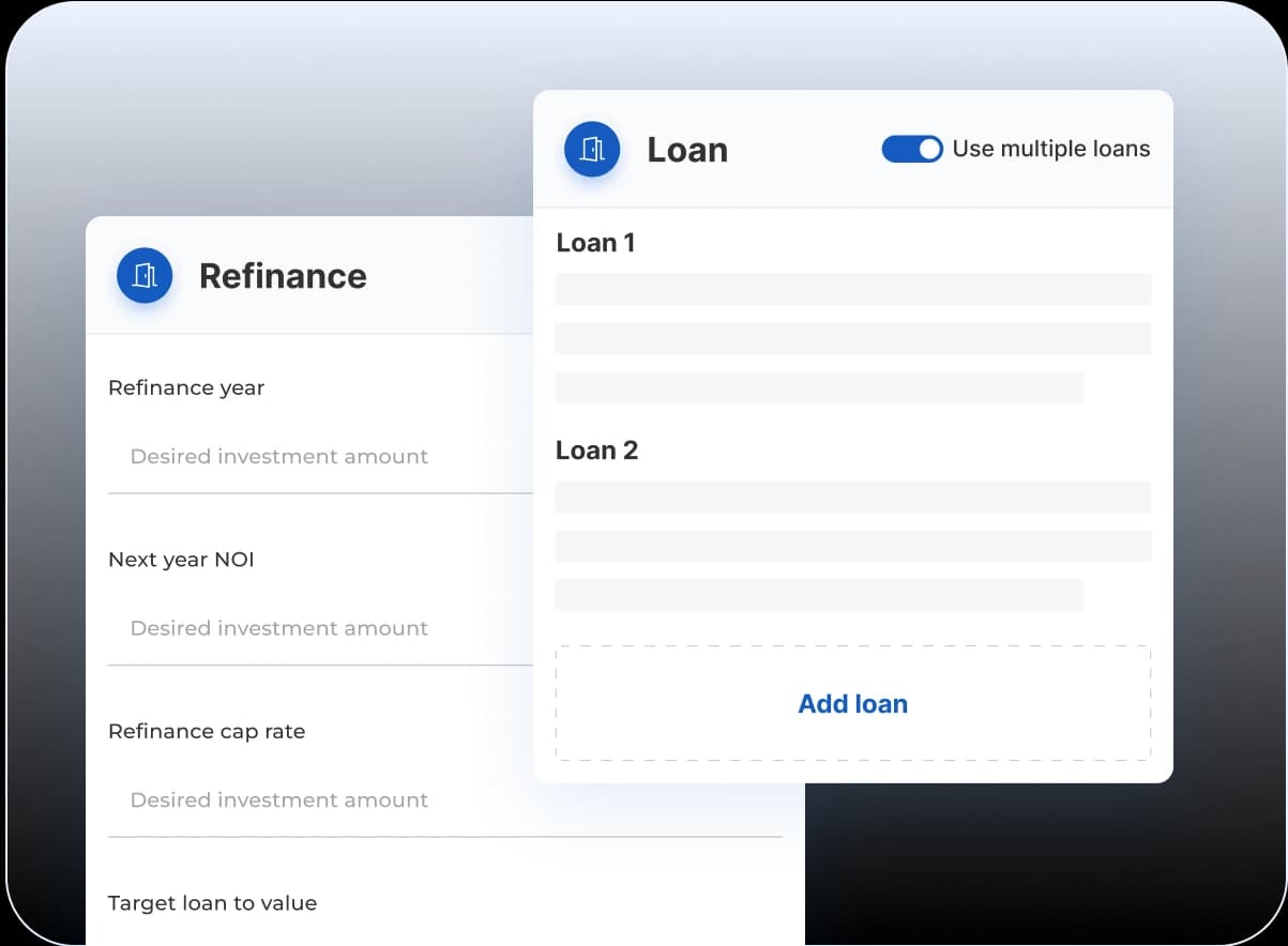 Model multiple loans, refinancing, and capital events